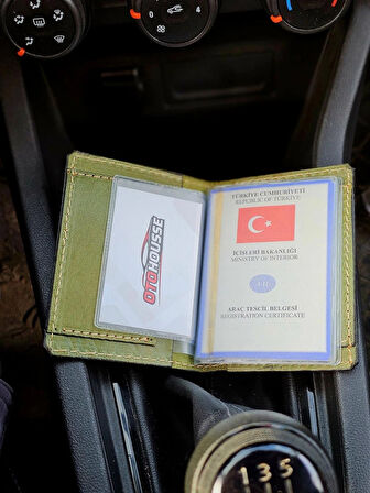 Hakiki Deri Ruhsatlık Erkek Kadın Cüzdan