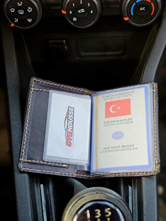 Hakiki Deri Ruhsatlık Erkek Kadın Cüzdan