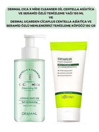 Dermal Cıca X Mide Centella Asiatica Özlü Temizleme Yağı ve Cicaplus Temizleme Köpüğü