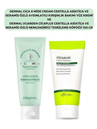 Dermal Cıca X Mide Centella Asiatica Özlü Yüz Kremi ve Cicaplus Temizleme Köpüğü