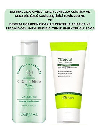 Dermal Cıca X Mide Centella Asiatica Özlü Tonik ve Cicaplus Temizleme Köpüğü