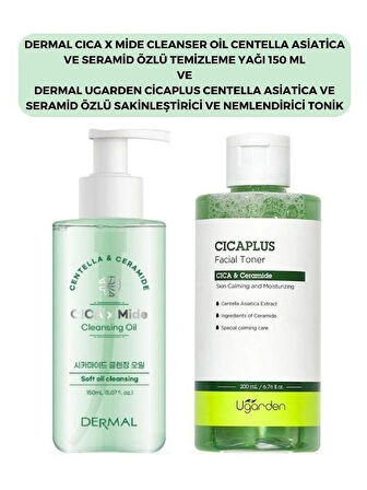 Dermal Cıca X Mide Centella Asiatica Özlü Temizleme Yağı ve Ugarden Tonik