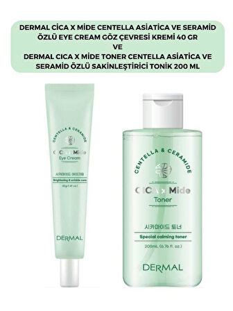 Dermal Cıca X Mide Centella Asiatica Özlü Göz Çevresi Kremi ve Tonik