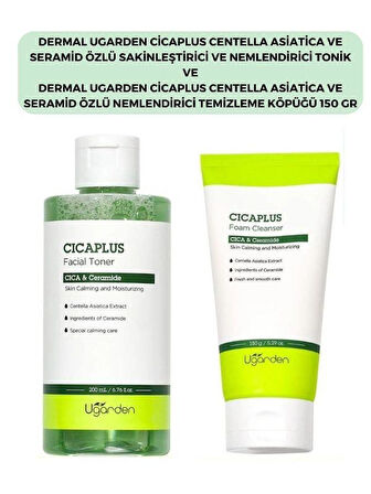 Dermal Cıca X Mide Centella Asiatica Özlü Cicaplus Temizleme Köpüğü ve Ugarden Tonik