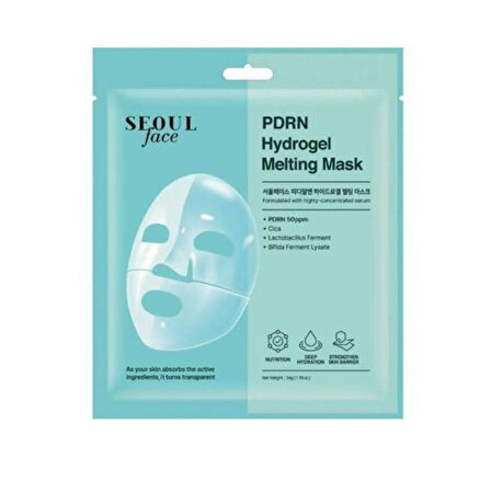 Dermal Pdrn Hydrojel Eriyen Maske Nemlendirici Şeffaf Jel Maske 34 gr. ve Vitamin Eriyen Maske 34 gr.