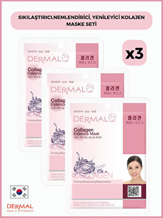 Dermal Sıkılaştırıcı,nemlendirici, Yenileyici Kolajen Maske 23 gr 3 Adet