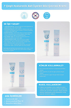 CENTECASSOL Göz Çevresine Özel Bakım: Hyaluronic Alpha Eye Cream ile Canlı Bakışlar