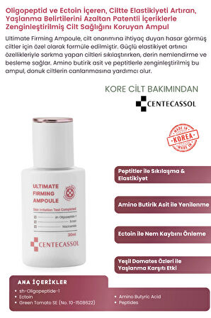 CENTECASSOL  Peptit ve Ectoin Kompleksiyle Yaşlanma Karşıtı, Nemlendirici, Onarıcı Serum