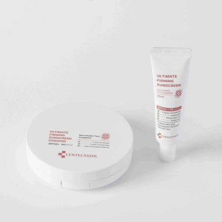 CENTECASSOL Kırışıklık Karşıtı Etki ve Güneş Koruma: Ultimate Firming Sunscreen Cushion