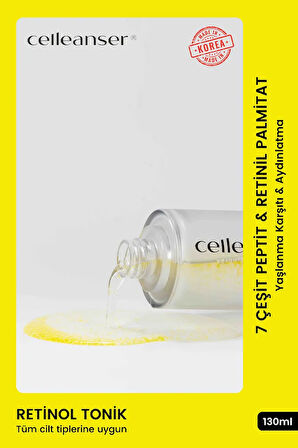 7 Çeşit Peptit & Retinil Palmitat & Allantoin İle Güçlendirilmiş Yaşlanma Karşıtı Retinol Tonik