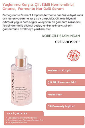 Yaşlanma Karşıtı, Çift Etkili Nemlendirici ve Onarıcı Nar Özlü Serum