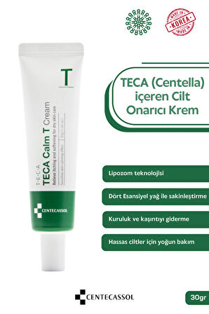 CENTECASSOL Lipozom Teknolojisi, Saf Centella, Bariyer Onarıcı, Nemlendirici, Kaşıntı Karşıtı Teca Calm Krem