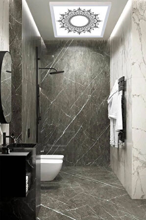 Modern Banyo Avize Desinist Led Tavana Model Avize, 60watt Beyaz Işık, 60x60cm Modern Kare Avize,