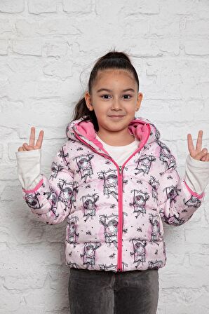 Baskılı İçi Polar Bebe Mont