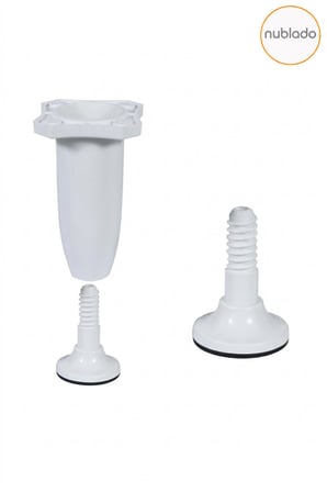 10 CM Beyaz Ayarlanabilir Dolap Mobilya Kanepe Sehpa Tezgah Ayağı Plastik Ayakları (4 ADET)