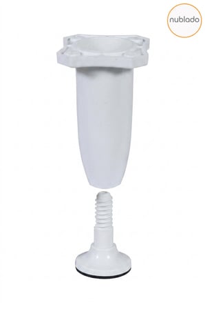 10 CM Beyaz Ayarlanabilir Dolap Mobilya Kanepe Sehpa Tezgah Ayağı Plastik Ayakları (4 ADET)