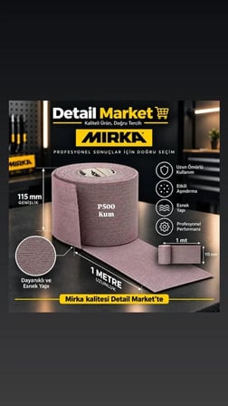 Detail Market Mirka Abranet 115mm x 1 mt Rulo Zımpara P500 Kum 1 METRE