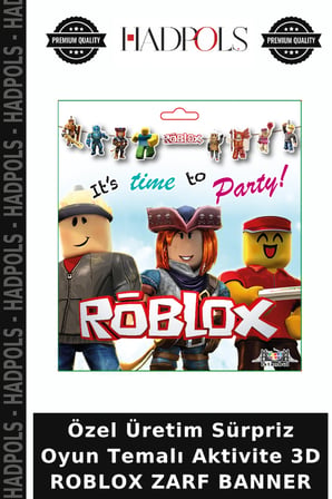 Özel Üretim Sürpriz Oyun Temalı Aktivite 3D ROBLOX ZARF BANNER