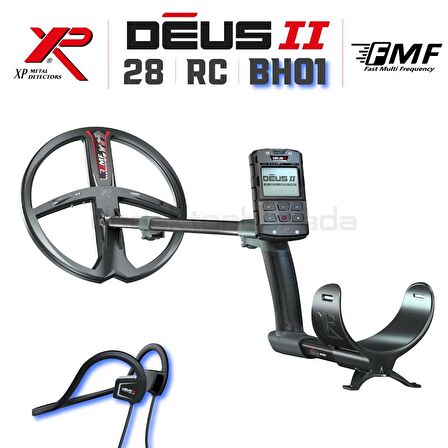 DEUS 2 - 28cm FMF Başlık, Ana Kontrol Ünitesi (RC), BH-01 Kablolu Su Geçirmez Kulaklık