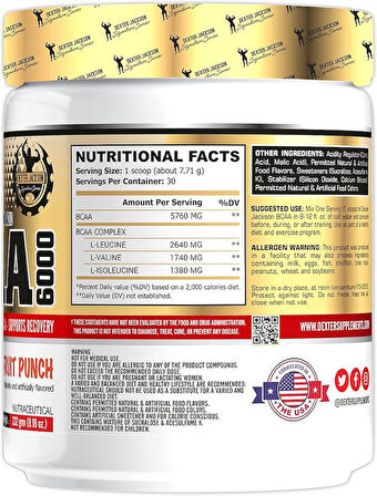 Dexter Jackson BCAA 6000 232 Gram - 30 Servis