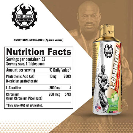 Dexter Jackson Gold Series L-Carnitine Fat Burner 3200 - 50 SERVİS