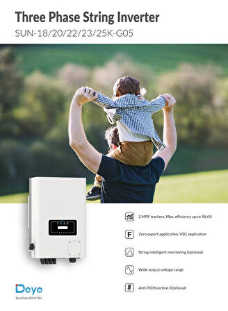 DEYE 20KW Trifaze On-Grid String İnverter
