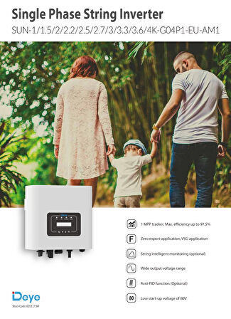 DEYE 3KW Monofaze On-Grid String İnverter