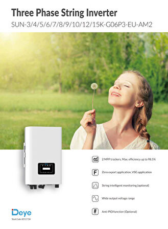 DEYE 5kW Trifaze On-Grid String İnverter