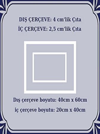 MİVA KONSEPT DEKORATİF BOYANABİLİR POLİÜRETAN DUVAR ÇITASI- (2'Lİ KORİDOR ÇERÇEVESİ -4 CM VE 2.5 CM )