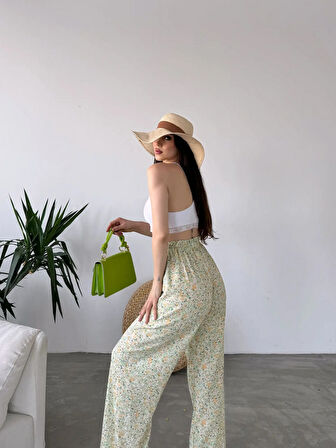 Kadınesenli Beli Bağlamalı Bürümcük Pantolon