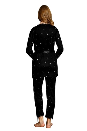 Sabahlıklı Dantel Detaylı Pegasus Kadın Pijama Takımı-Çeyizlik Takım- Geniş Beden Aralığı