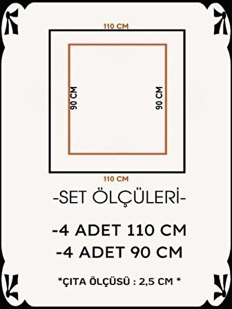 DEKORATİF BOYANABİLİR POLİÜRETAN DUVAR ÇITASI - 2' Lİ HAZIR KESİM ÇERÇEVE SETİ (SET 110)