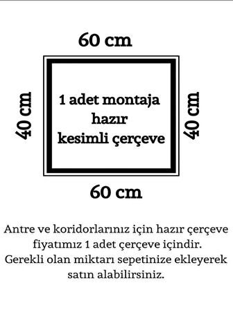 DEKORATİF BOYANABİLİR POLİÜRETAN HAZIR 1 ADET ANTRE VE KORİDOR ÇERÇEVESİ (EN: 2.5 CM)