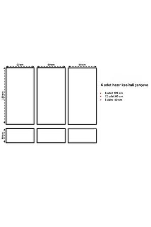 DEKORATİF BOYANABİLİR 4 CM EĞİMLİ POLİÜRETAN DUVAR ÇITASI - 6 ADET HAZIR KESİM ÇERÇEVE (SET 417)