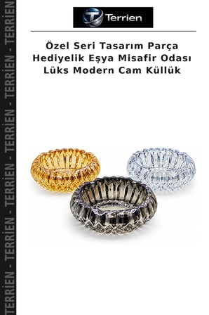Özel Seri Tasarım Parça Hediyelik Eşya Misafir Odası Lüks Modern Cam Küllük