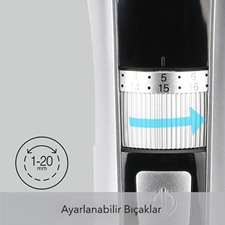 HYUNDAI PHT-048 Şarjlı Ayarlanabilir Başlıklı Saç Sakal Tıraş Makinesi