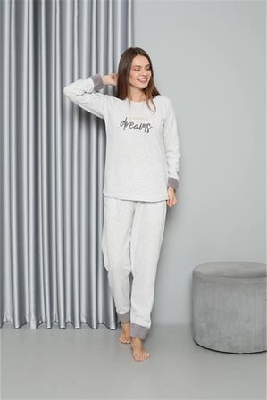 Polar Kadın Pijama Takımı Ekru