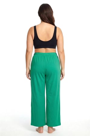 Yeşil Büyük Beden Rahat Kesim Cepli Pijama Altı