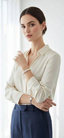 ESU ADET LASTİKLİ İNCİ BİLEKLİK