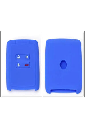 Clio 5 Megane 4 Kadjar Silikon Anahtar Koruma Kılıfı Mavi Renk (sadece Grup Uyumlu