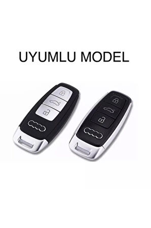 Audi A6l A7 A8 C8 Q8 D5 Silikon Anahtar Koruma Kılıfı Siyah Renk 2.resime Bakınız