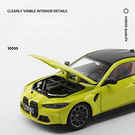 1:23 M4 G82 M4 Supercar alaşım Diecasts ses ve ışık Yeşil