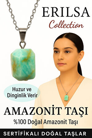 Sertifikalı Fasetli Amazonit Taşı Kolye – Huzur ve Dinginlik Veren Doğal Taş