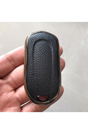 Opel Astra K Ve Insignia Grand Uyumlu Anahtar Koruma Kılıfı Lüx Siyah Gold