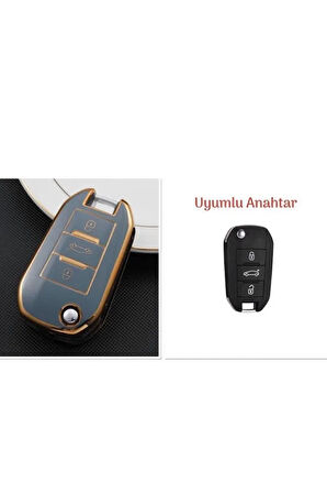 Peugeot 208 301 307 308 508 2008 3008 Partner Van Anahtar Kılıf Anahtar Ile Çalışan Model Uygun
