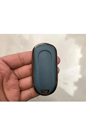 Opel Astra K Ve Insignia Grand Uyumlu Anahtar Koruma Kılıfı Lüx Gri Gold Anahtarsız Çaliştırma