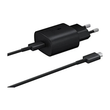 Ozmik Samsung Type-C 25W Siyah Hızlı Şarj Aleti Başlık ve Kablo