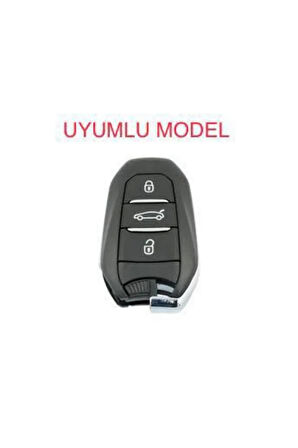 Peugeot 208 308 508 2008 3008 5008 Rifter Anahtar Koruma Kılıfı Anahtarsız Çaliştırma Beyaz/gümüş