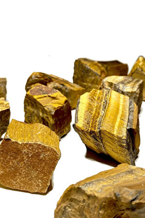 Sertifikalı Ham Işlenmemiş Doğal Kaplan Gözü Taşı Kütle (4-5 Cm)