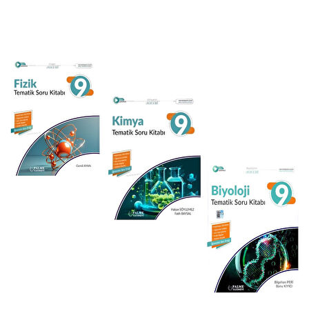 Palme Yayınları 9.Sınıf Fizik Kimya ve Biyoloji Soru Bankası Seti 3 Kitap